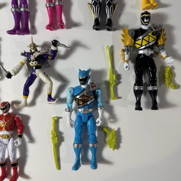 Vintage 90s Y2K Power Rangers Action Figures Lot w/ Accessories 20+ Pcs - Picture 12 of 16